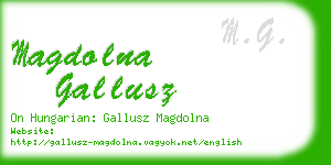 magdolna gallusz business card